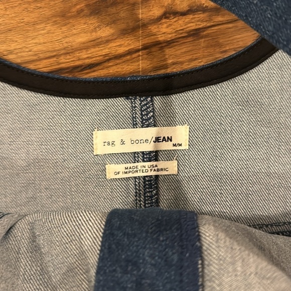 Rag & Bone Paula Zip-Front Denim Tank Top Vintage Bloo SzM - Picture 4 of 8